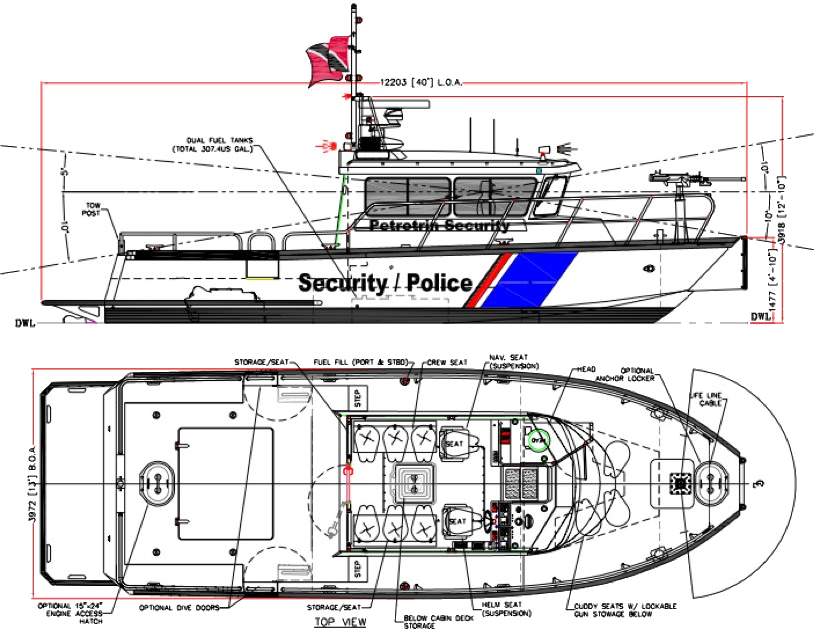 MetalCraft Marine Kingston 36 drawing