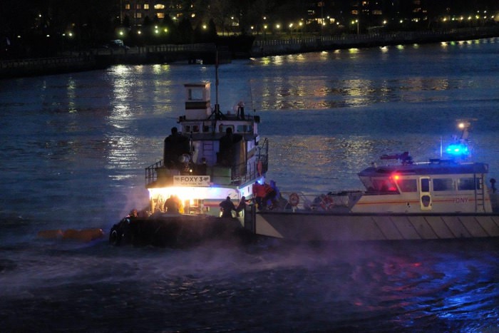 William M. Feehan, a MetalCraft Marine Firestorm 70, assisting with recovery.