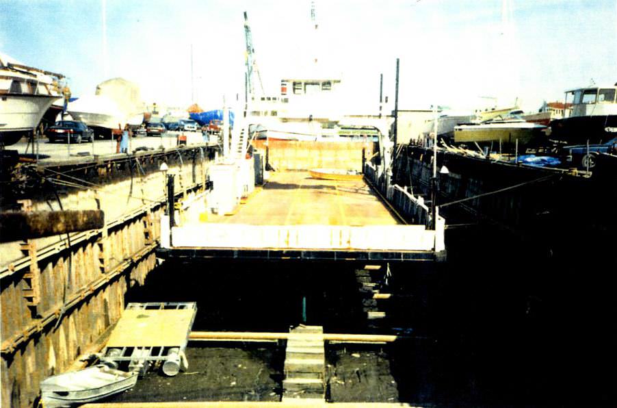 Work in progress at the Davis Drydock in Kingston, Ontario, part of MetalCraft Marine Ltd.